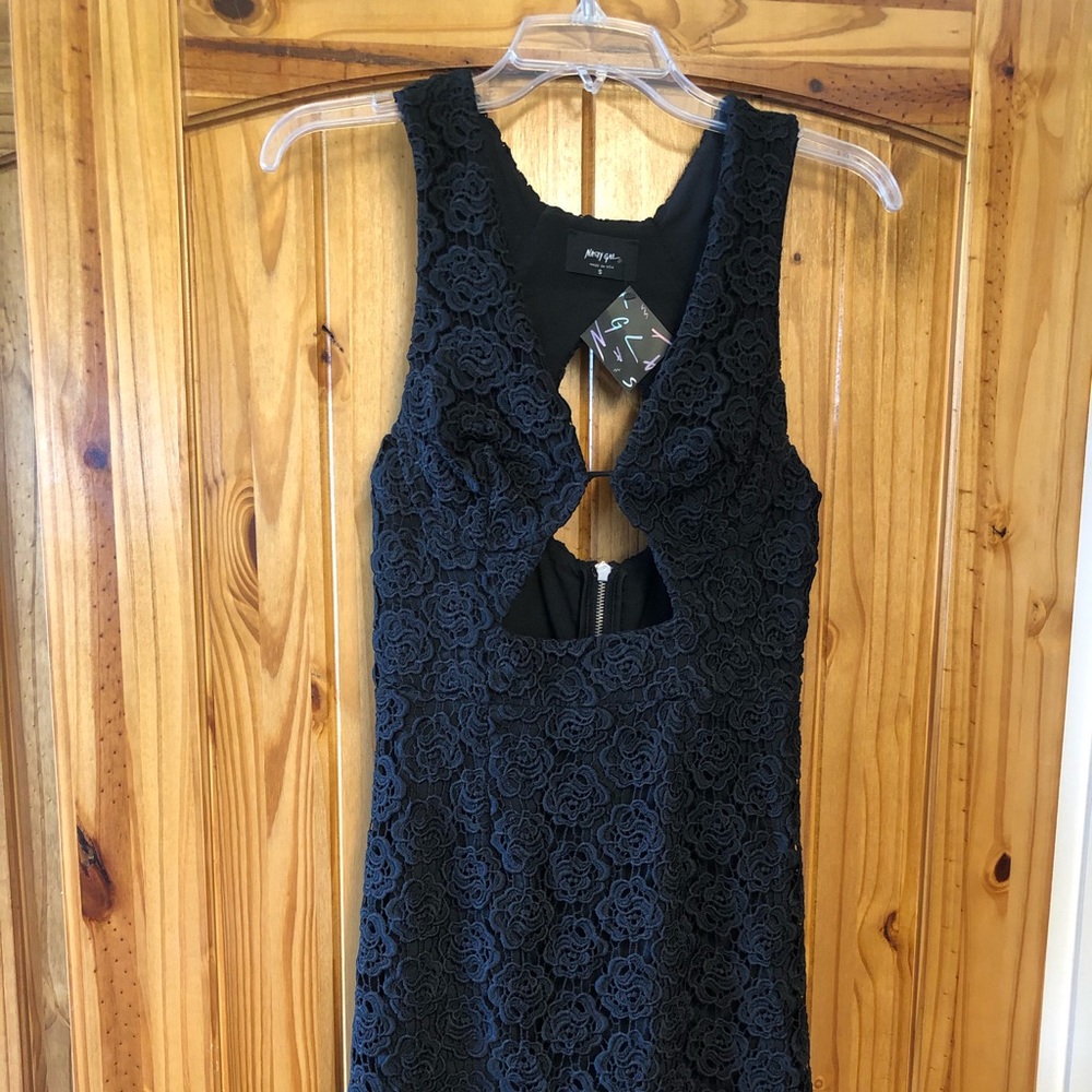Black mini dress